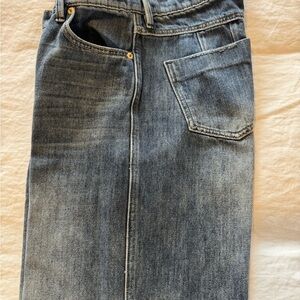 Dear John Blue Flare Wide Leg Jeans with Distressed Look
